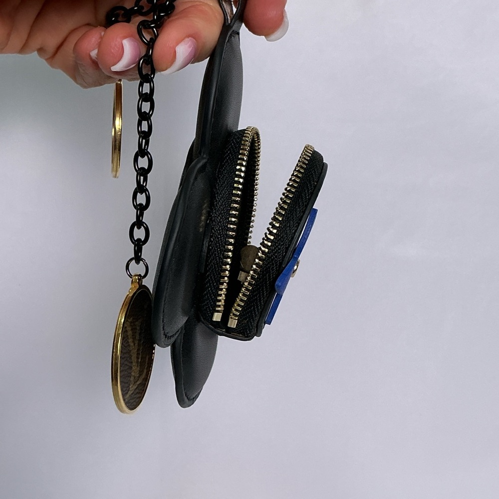 Black & Blue Designer Keychain Bag Charm Coin Purse Air Pods Monogram Canvas LV - Picture 14 of 14